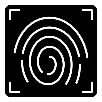 recommend clip art: Fingerprint glyph solid icon