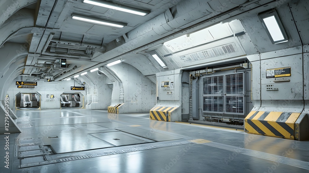 Aufkleber an underground subway station with a technologically advanced high efficiency air conditioning syste