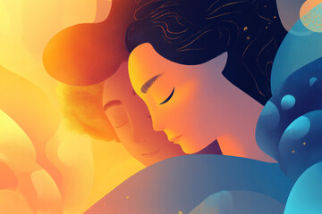 A tender illustration of a person gently comforting a friend, with soft, glowing light surrounding them, symbolizing the power of empathy and compassion in relationships.