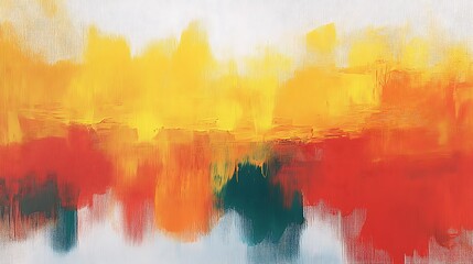 Abstract painting of vibrant colors