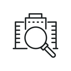 Real estate searching thin line icons. Editable stroke and Perfect pixel on transparent background
