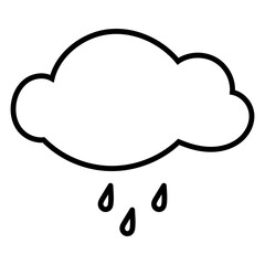 Simple and minimalist drizzle weather forecast