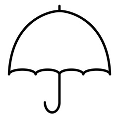 Simple minimalist umbrella without fabric folds