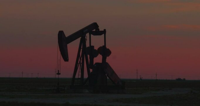 Pumpjack During Sunset