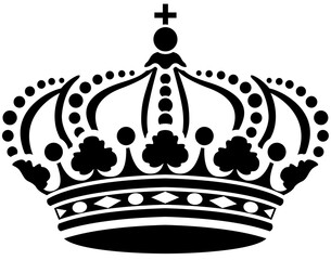 Crown icon. Crown symbol isolated on white background. Crown sign.