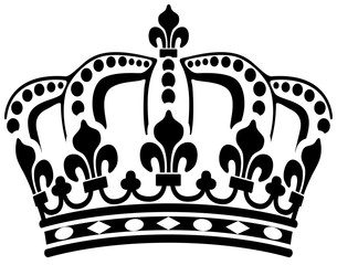 Crown icon. Crown symbol isolated on white background. Crown sign.