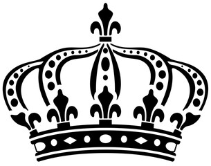 Crown icon. Crown symbol isolated on white background. Crown sign.