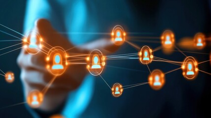 Networking event for professionals virtual meeting digital connections online environment close-up view career growth strategies