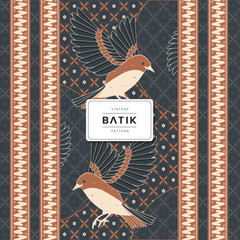 Vintage traditional batik seamless pattern