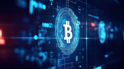 Fototapeta premium Cryptocurrency growth trends global digital market infographic data virtual environment digital viewpoint financial concept