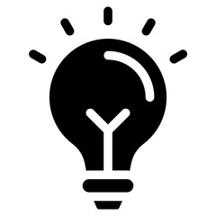 Lightbulb Icon Element For Design