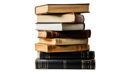 Collection of vintage books stacked on each other