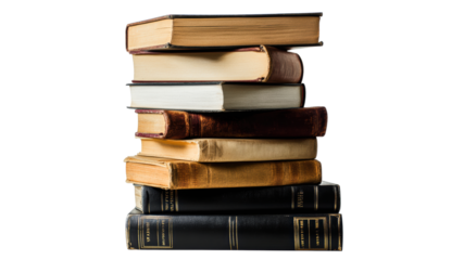 Collection of vintage books stacked on each other