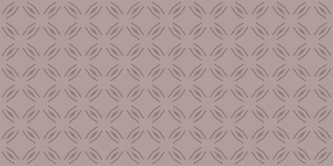 Minimal abstract geometric seamless pattern in oriental style. Elegant subtle vector background. Simple ornament in coffee color. Texture with lines, diamond grid, lattice, net, tiles. Repeated de