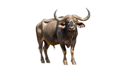 Naklejka premium Buffalo standing in a natural pose outdoors