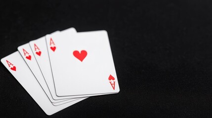 Four Aces on black background