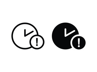 editable vector late time symbol design illustration isolated on transparent background