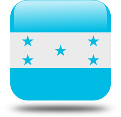  square 3d look flag of honduras.