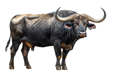 Naklejka premium Majestic black bull ready for the pasture