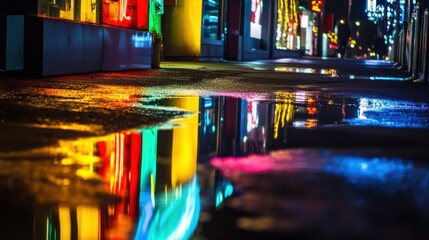 Obraz premium Moody neon city