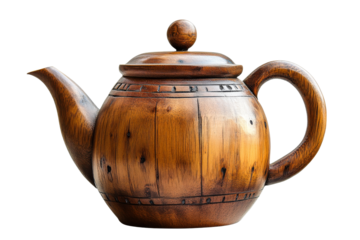 Unique handcrafted wooden teapot design