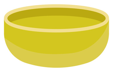 Empty bowl flat icon isolated on white background.