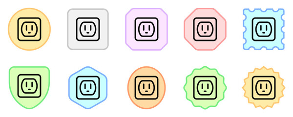 Editable electric socket, plug, electricity, electronics vector icon. Construction, tools, industry. Part of a big icon set family. Perfect for web and app interfaces, presentations, infographics, etc