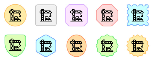 Obraz premium Editable crane tower, architecture, machinery, building vector icon. Construction, tools, industry. Part of a big icon set family. Perfect for web and app interfaces, presentations, infographics, etc