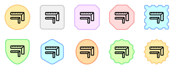 Editable angle rulers, measurement vector icon. Construction, tools, industry. Part of a big icon set family. Perfect for web and app interfaces, presentations, infographics, etc