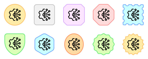 Editable configuration, setting, tech vector icon. AI technology, artificial intelligence, computer. Part of a big icon set family. Perfect for web and app interfaces, presentations, infographics, etc