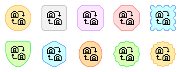 Editable remote, collaboration, home vector icon. Remote work, job, profession, freelance. Part of a big icon set family. Perfect for web and app interfaces, presentations, infographics, etc