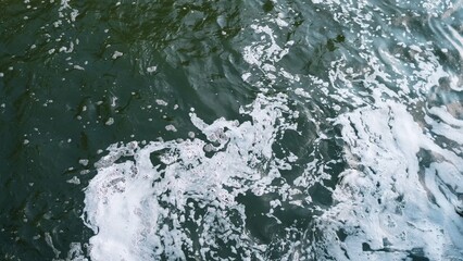 Water background with foam abstract