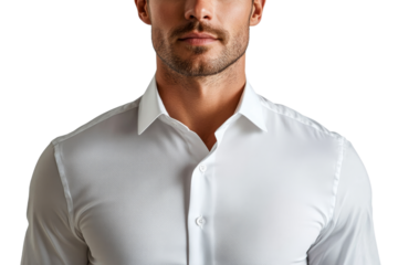 Stylish man in a white dress shirt