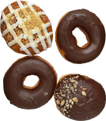 chocolate donuts isolated png