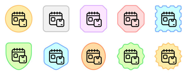 Editable package delivery schedule vector icon. Shipping, delivery, e-commerce, logistics. Part of a big icon set family. Perfect for web and app interfaces, presentations, infographics, etc