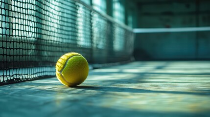 Bouncing energy a tennis ball on a minimalist court