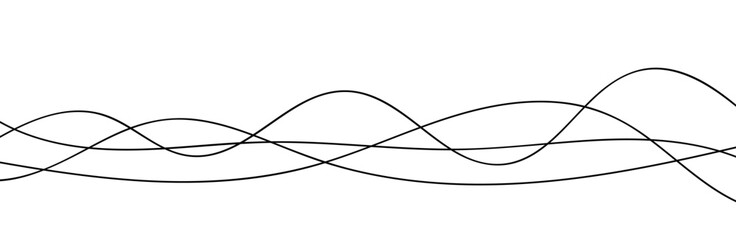 Abstract lines vector illustration. Wavy lines. Thin line wavy abstract vector background. Curve waves.