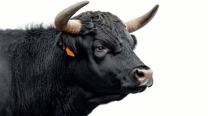 Majestic bull portrait farmyard animal photography rural setting close-up wildlife conservation