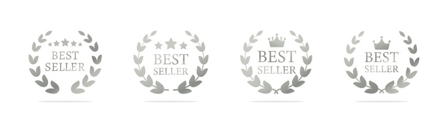 Obraz premium Best seller vector badge. Premium quality symbol. Best seller product. Best seller logo set