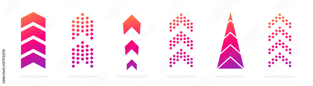 Wall mural swipe up icons for social media stories. swipe up icon set. arrow up buttons. swipe up arrows. scrol