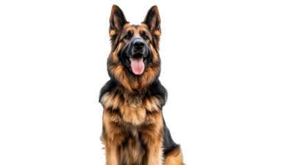 Proud German shepherd with a happy face