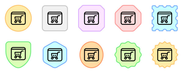 Editable online store website vector icon. SEO, marketing, business. Part of a big icon set family. Perfect for web and app interfaces, presentations, infographics, etc