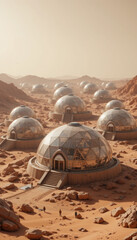 "Transparent Domes on Mars: A Vision of Future Colonization"