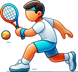 tennis player vector