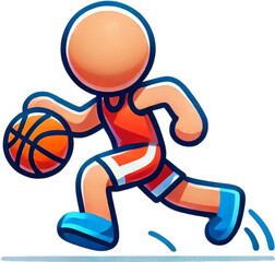 basketball player with ball