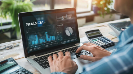 Accountant Analyzing Corporate Financial Status, Generative AI