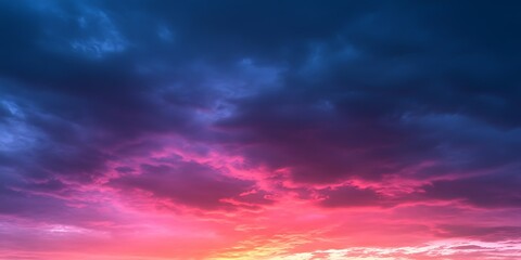 Fototapeta premium Colorful Sunset Cloudscape; Dramatic Sky; Background Use