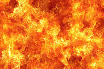 Dynamic and Captivating Blaze of Orange and Yellow Flames with Intense Texture for Background