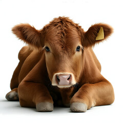 cow isolated on white