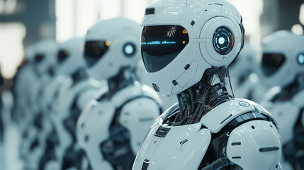 artificial intelligence close up of a robot